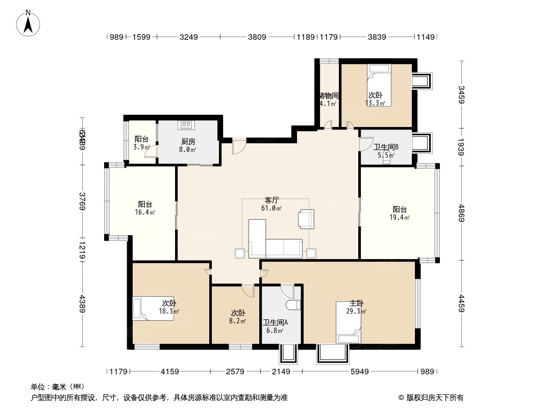 泰然南湖玫瑰湾蓝玫苑户型图