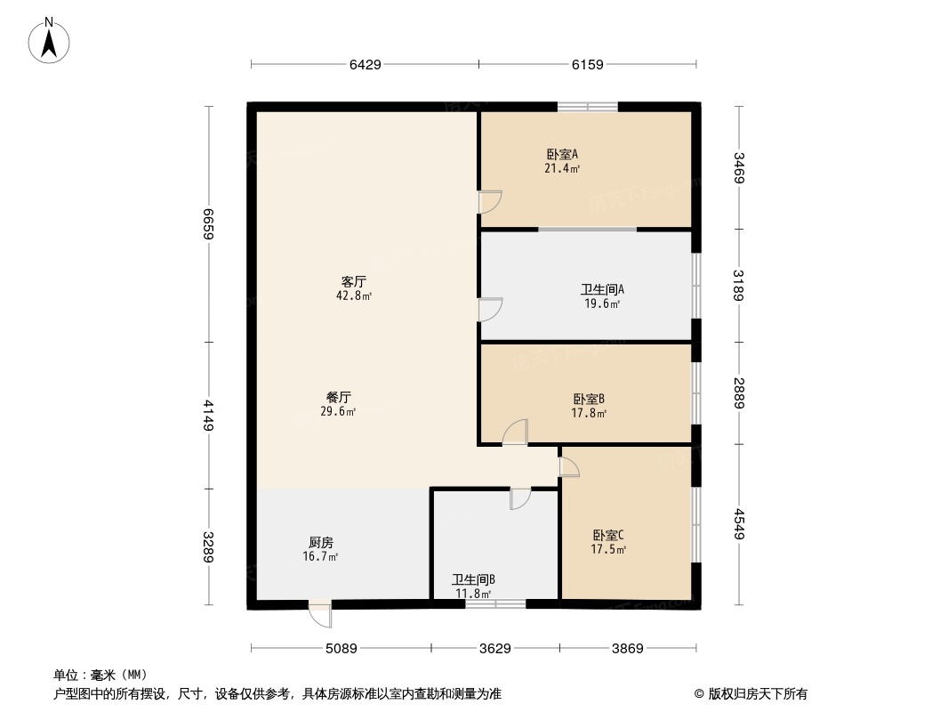 长安地王广场户型图