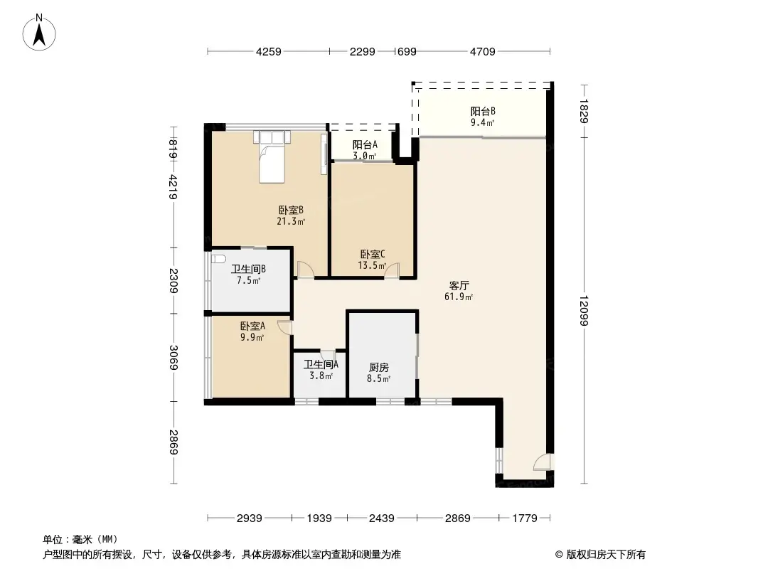 中洲中央公园公寓户型图