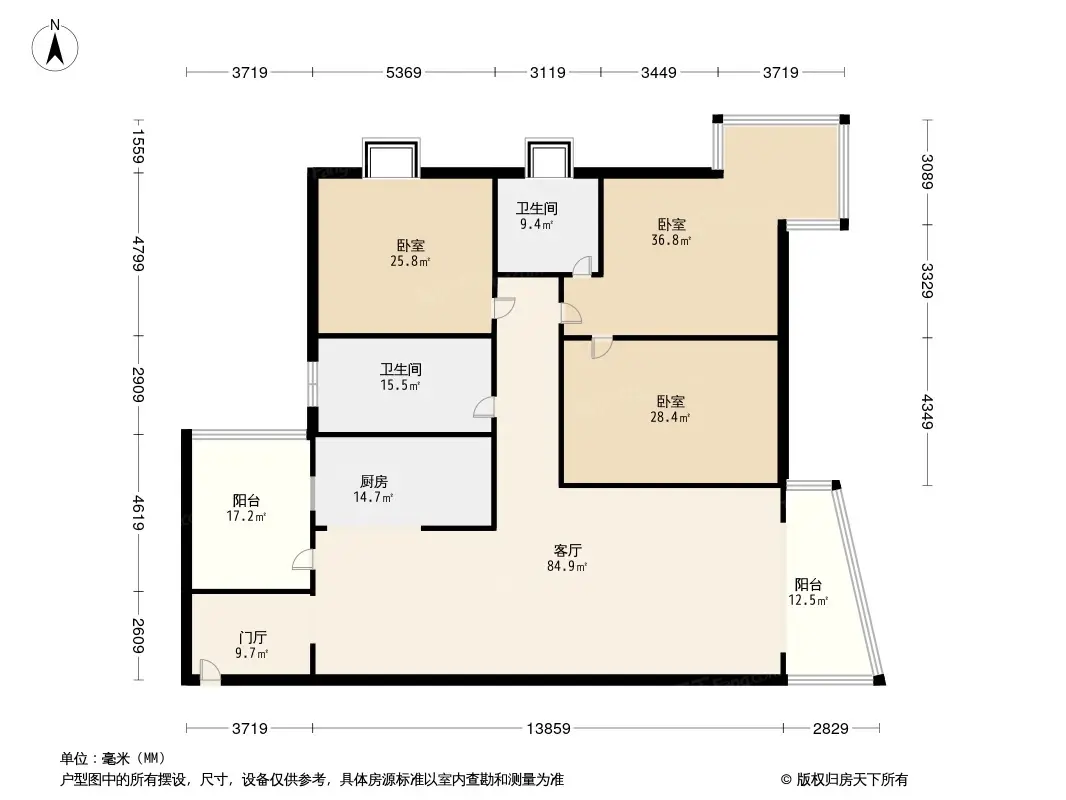 顺城新月花园户型图