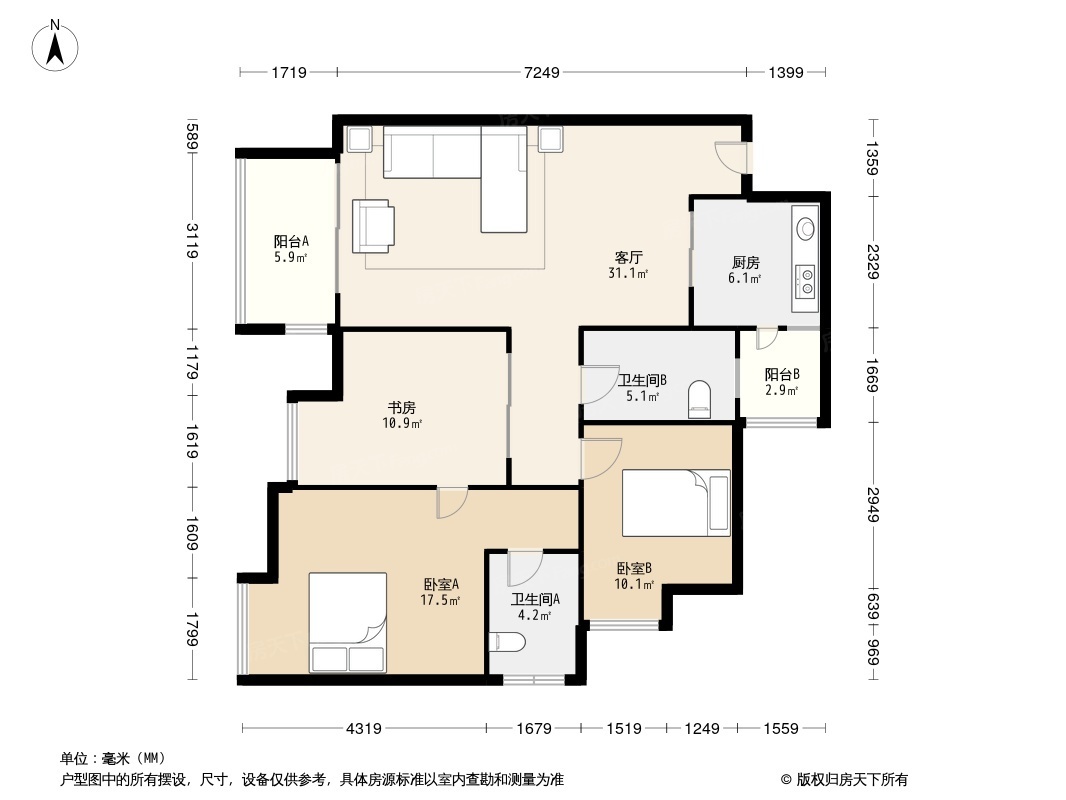 奥林匹克花园四期户型图