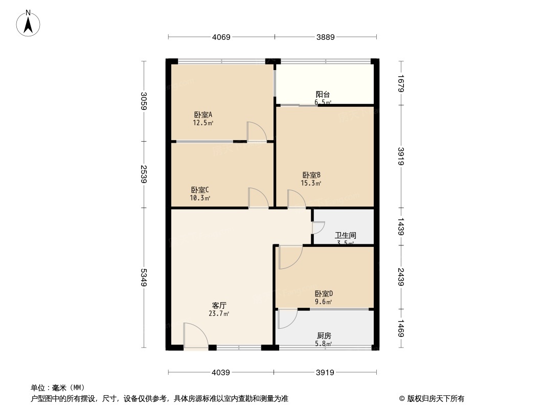 新创商住楼户型图