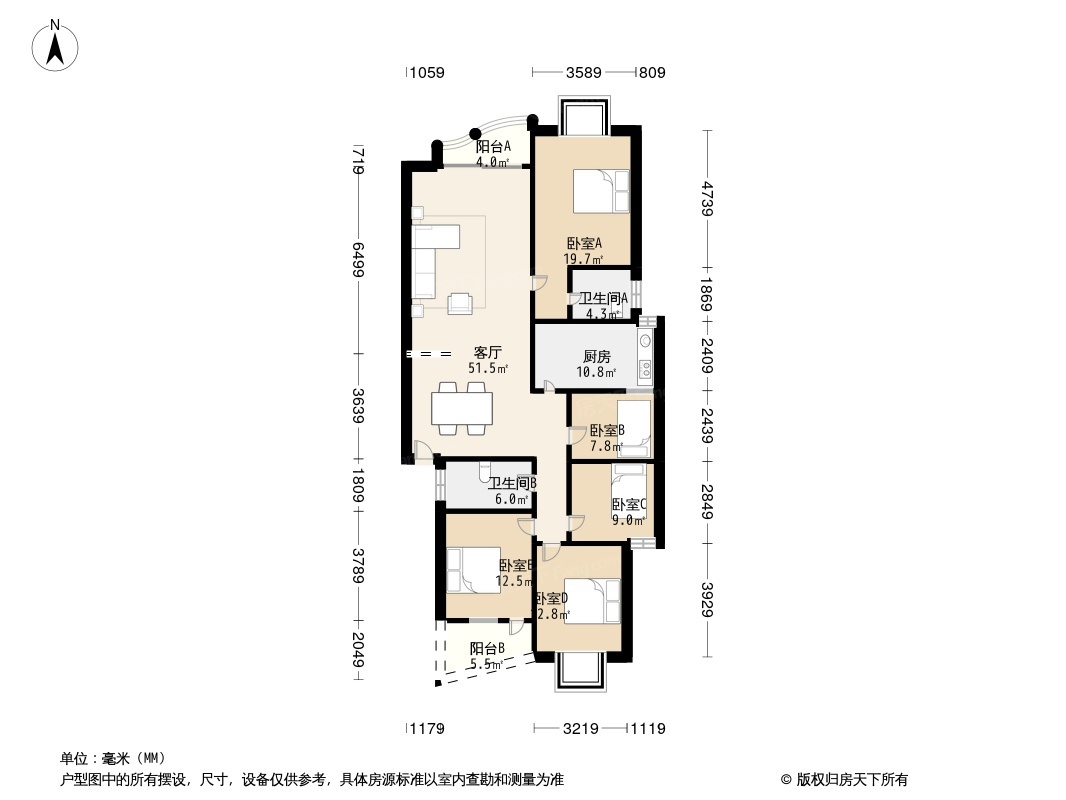 名豪商贸区户型图