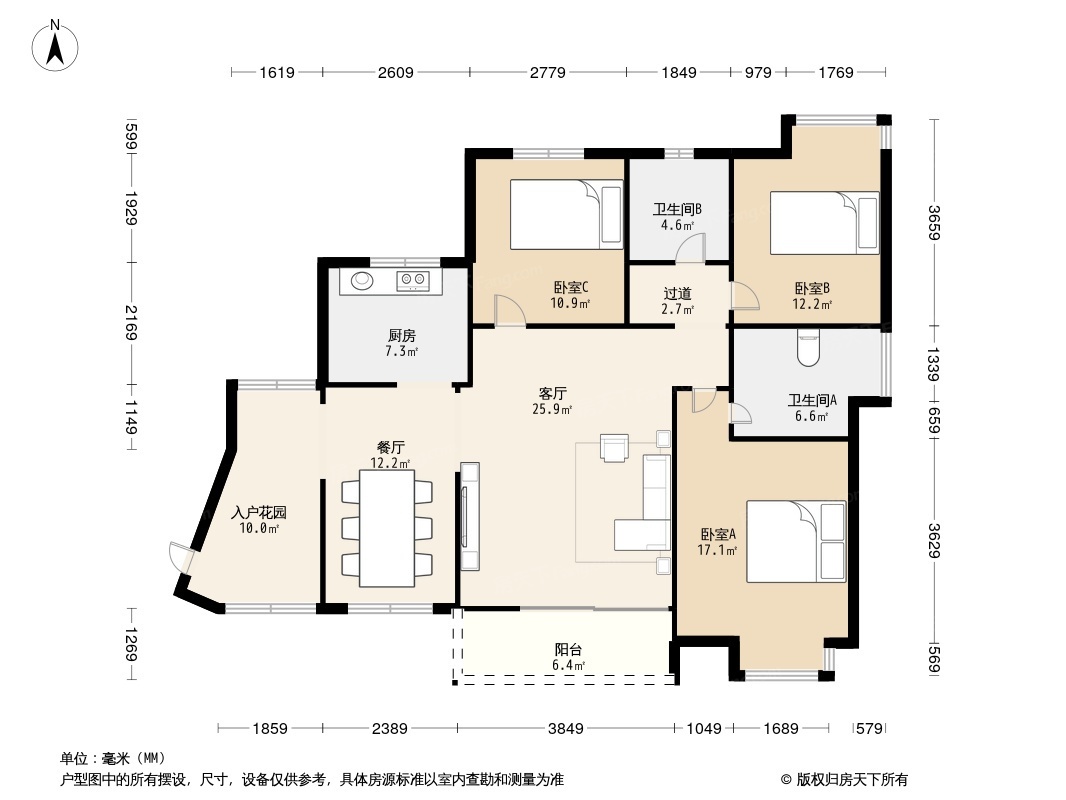 世纪城龙锦苑户型图