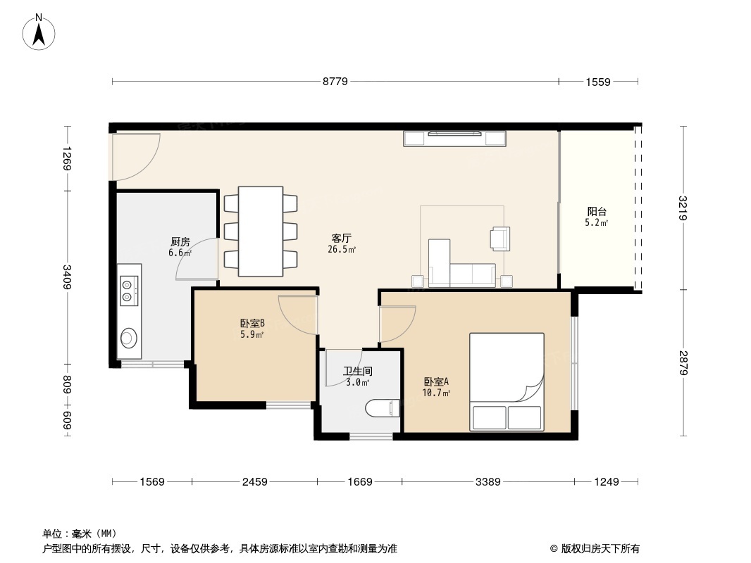 绿景公馆1866户型图