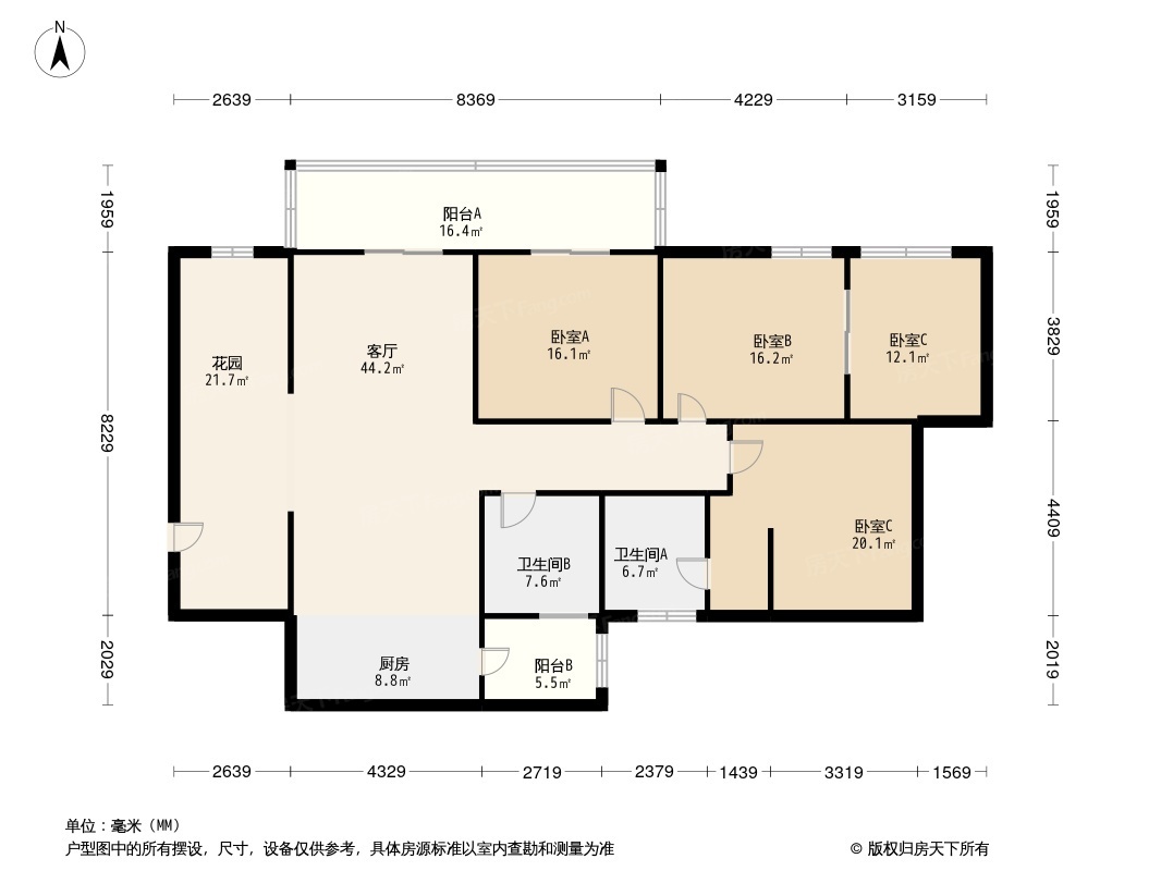 中萃花城湾户型图