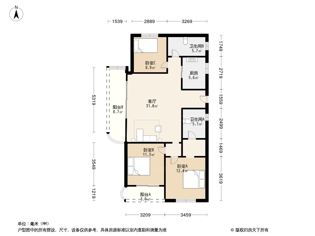 东方一号户型图