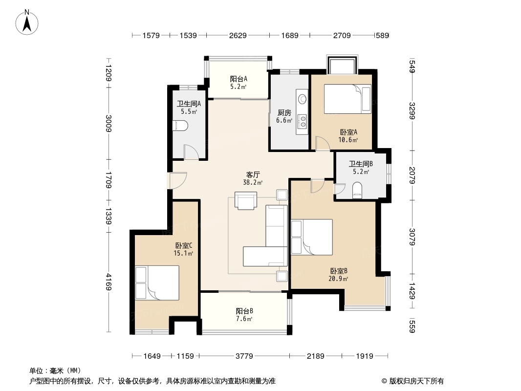 恒晟左邻右里户型图