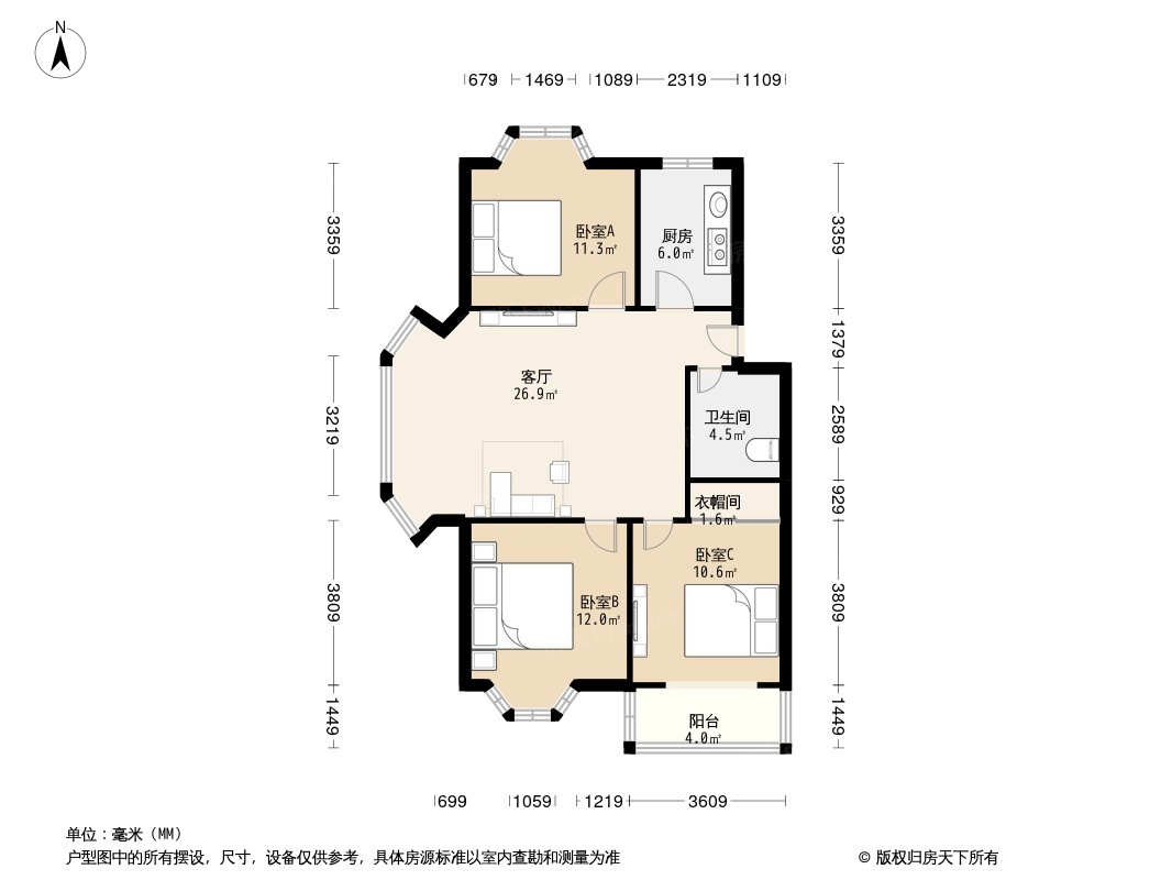黄龙公寓户型图