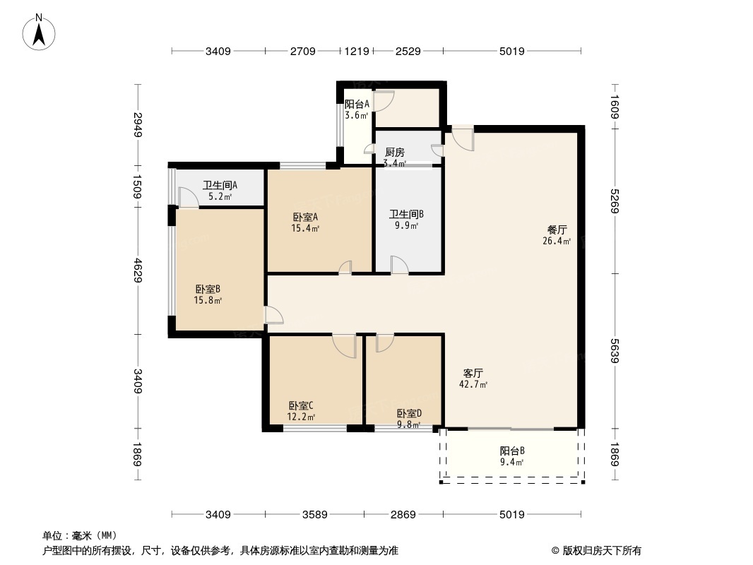 美林湖畔誉府户型图