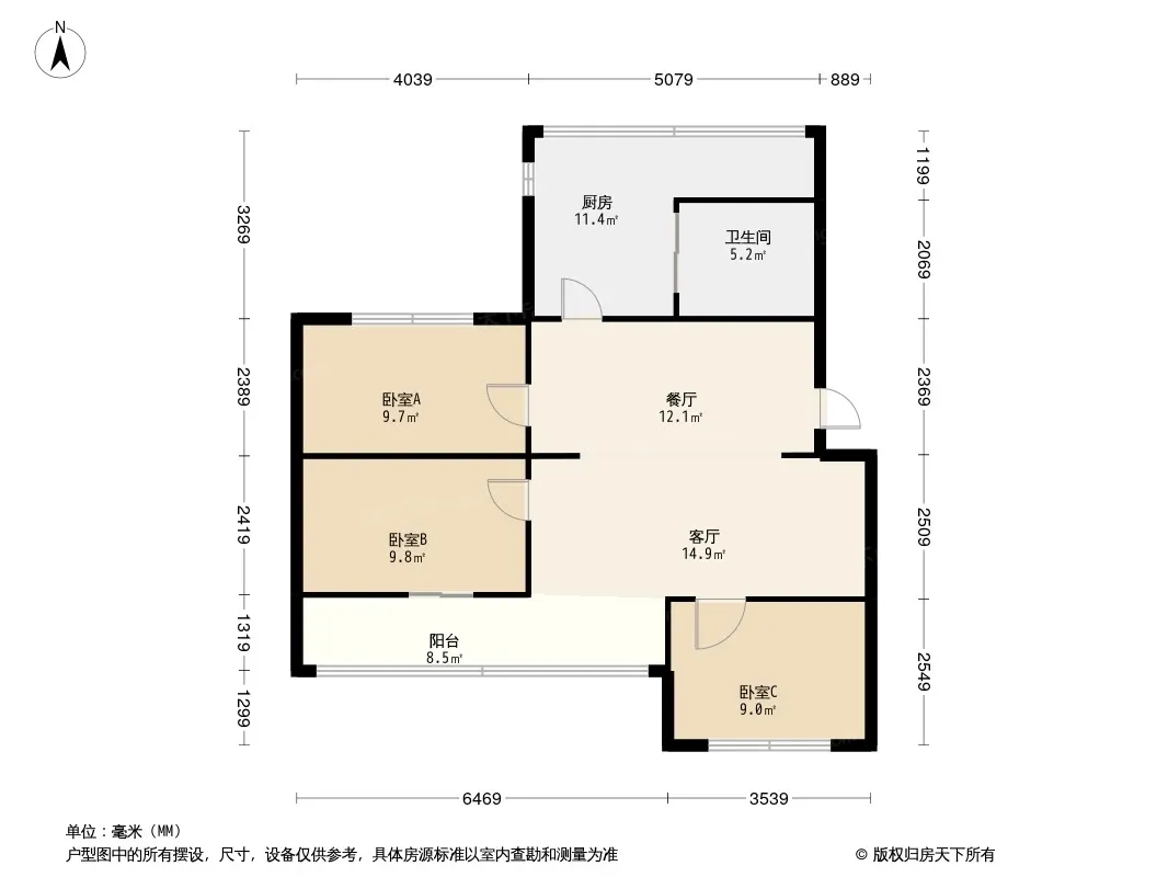 北仑北电小区户型图
