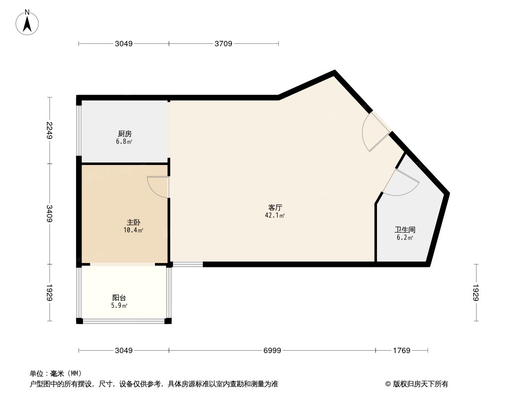 南国SOHO520户型图