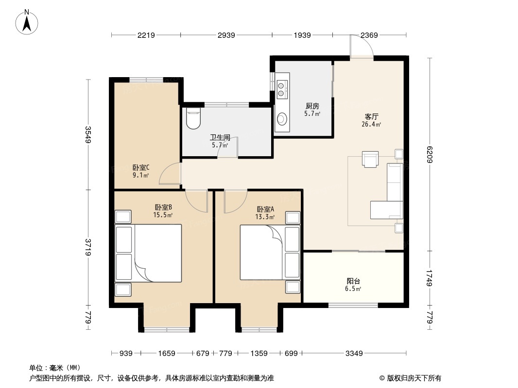 月亮湾3号美颂户型图