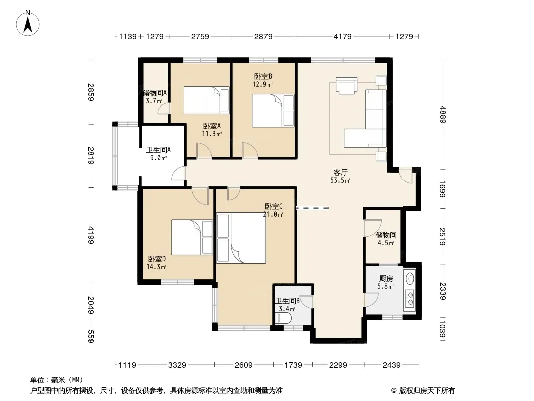 钰诚花园一期户型图