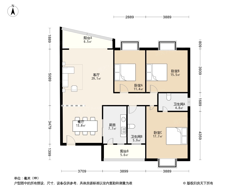 香河公寓户型图