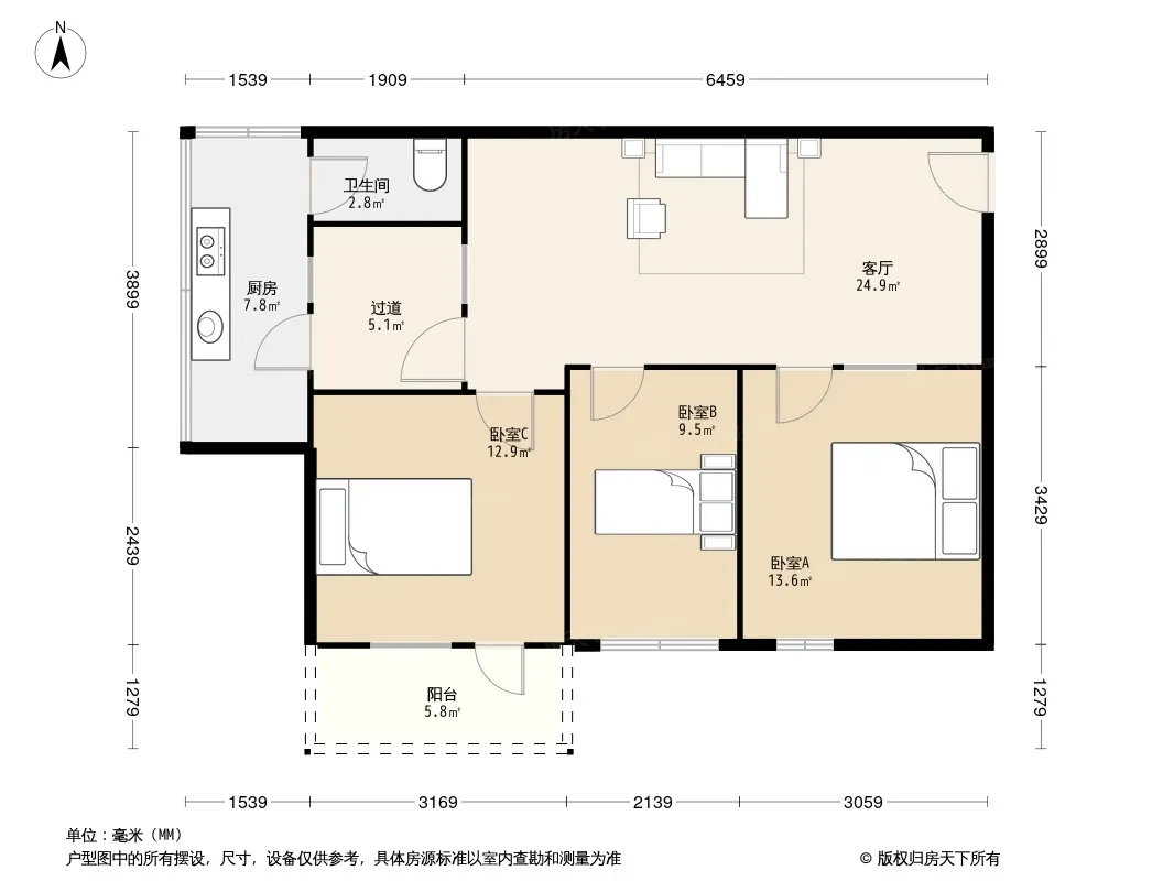 九里堤中路217号院户型图