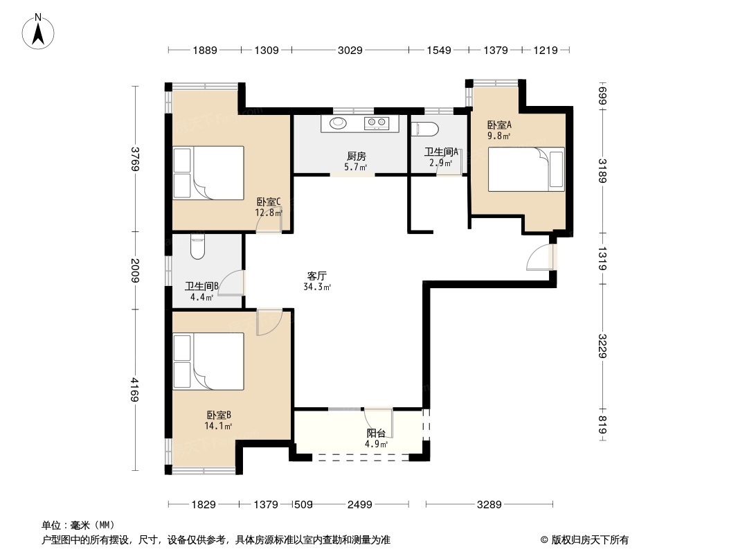 优+国际青年互动特区户型图