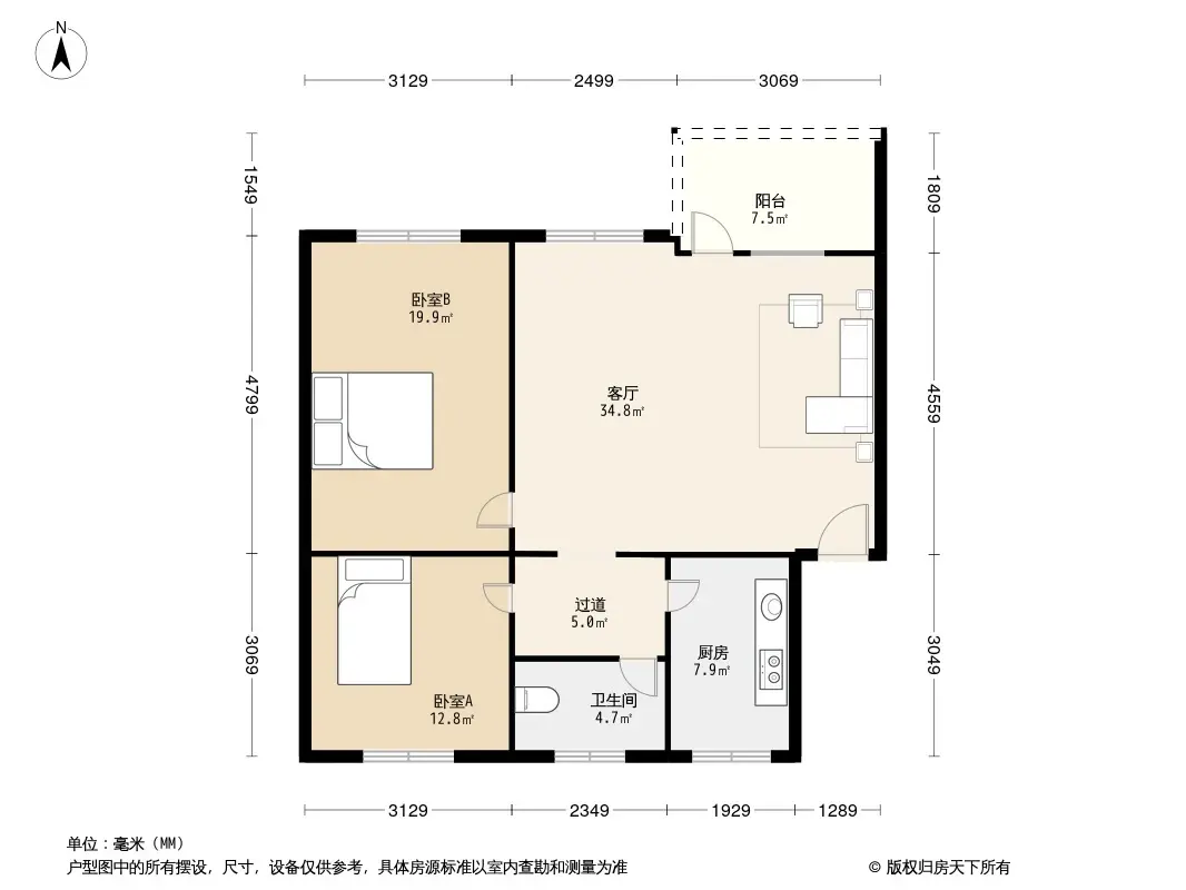 林场宿舍户型图