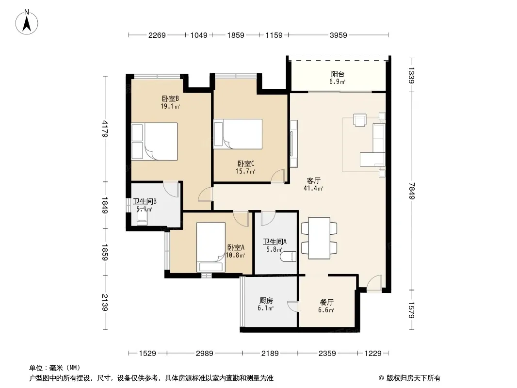寅生花香龙都户型图