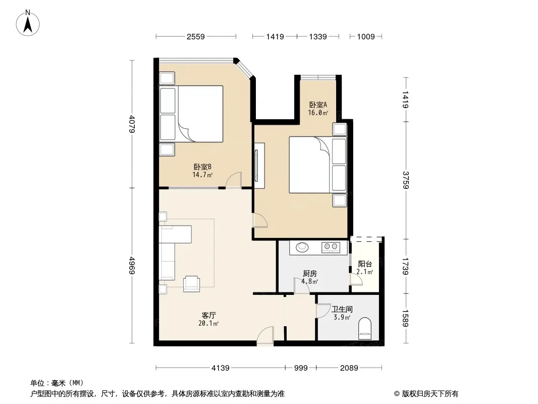 珠江克莱国际公寓户型图
