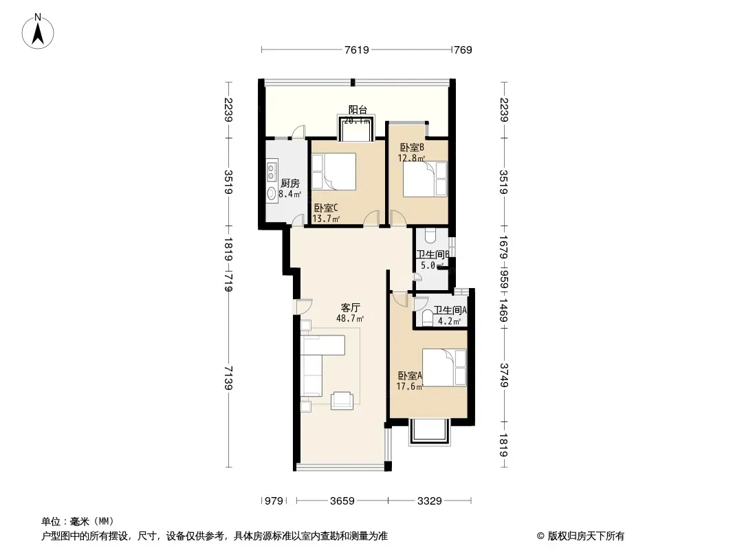 新北佳苑户型图