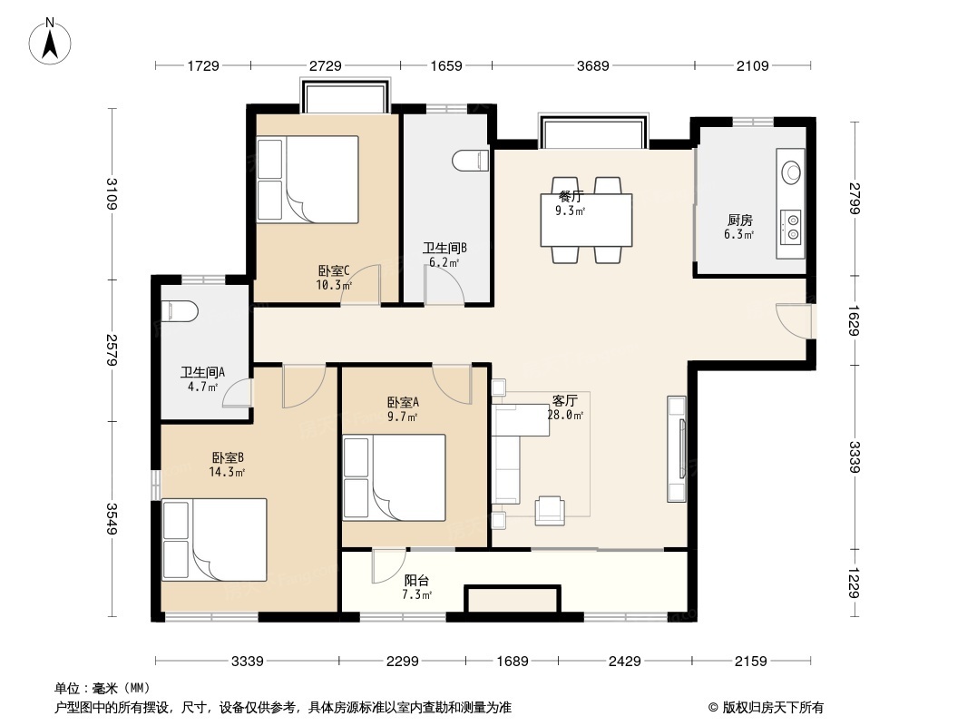 九龙仓时代上城二期繁华里户型图