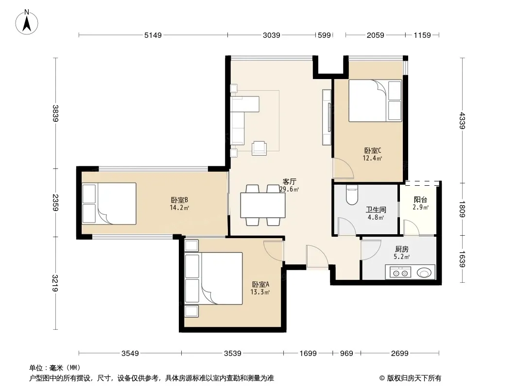 交大万通格外户型图