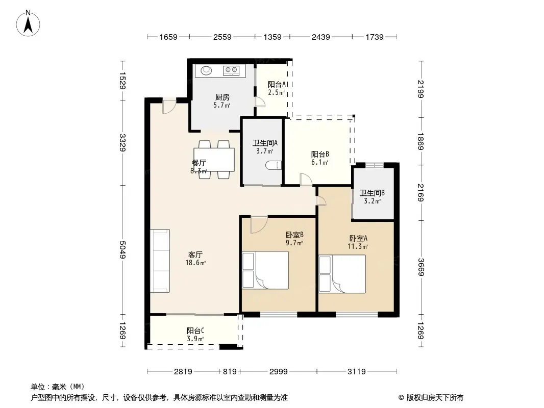 美的林城时代北区户型图