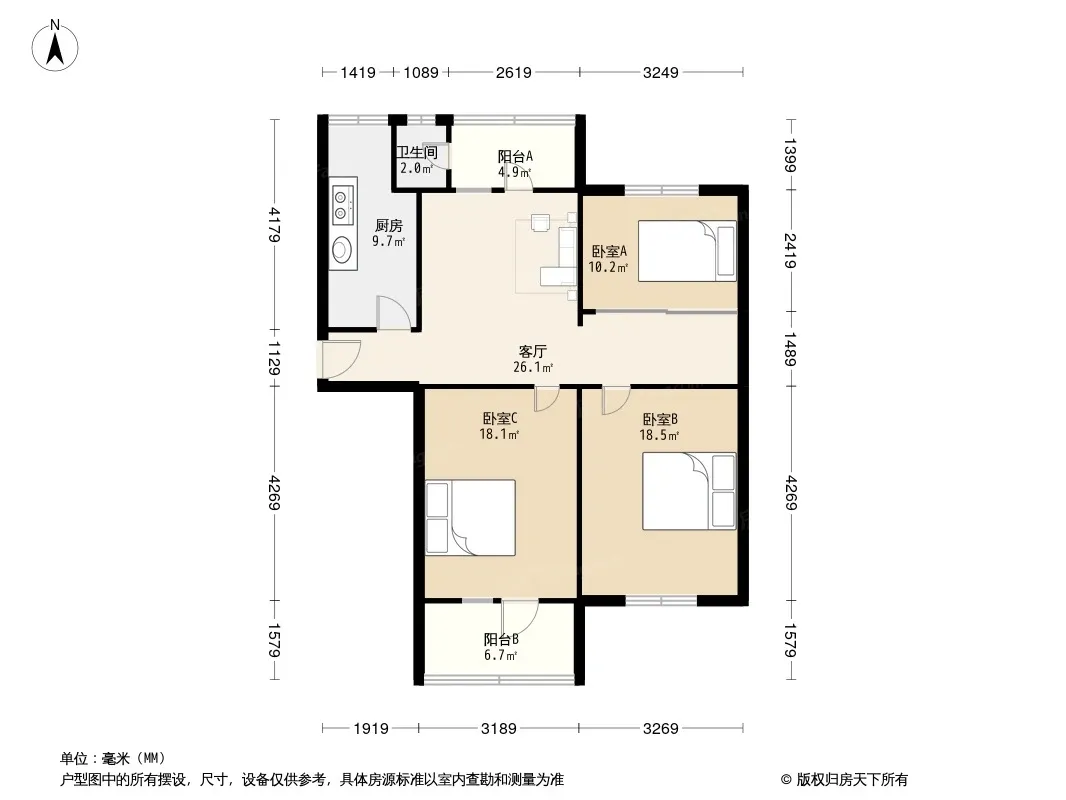 人民中路一段4号院户型图