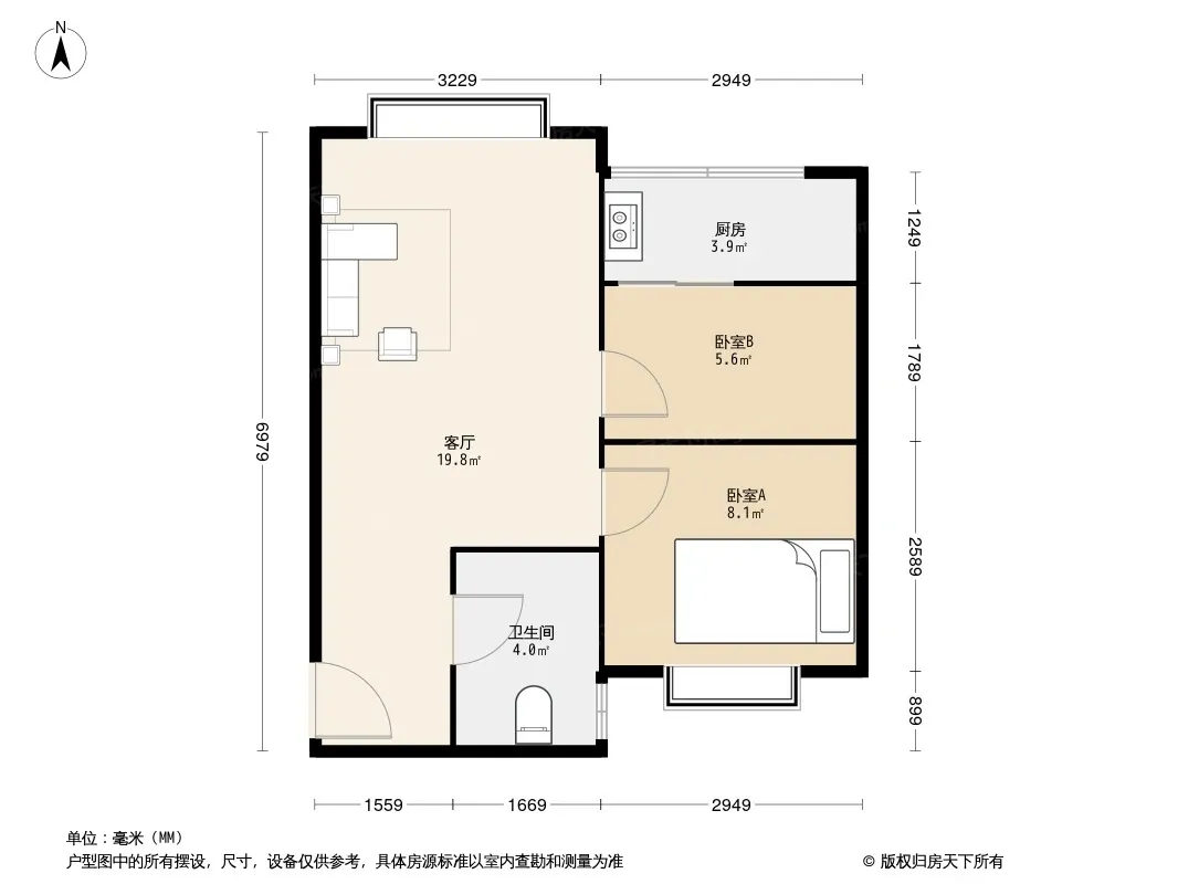 荆竹小区七号院户型图