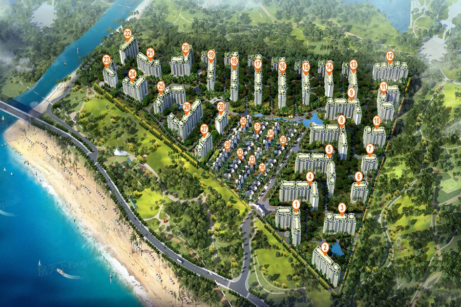 效果图:总平分布图