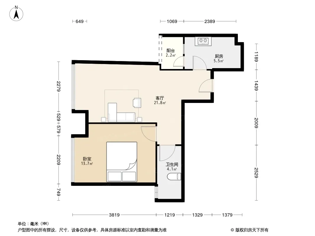 中房北极星花园户型图