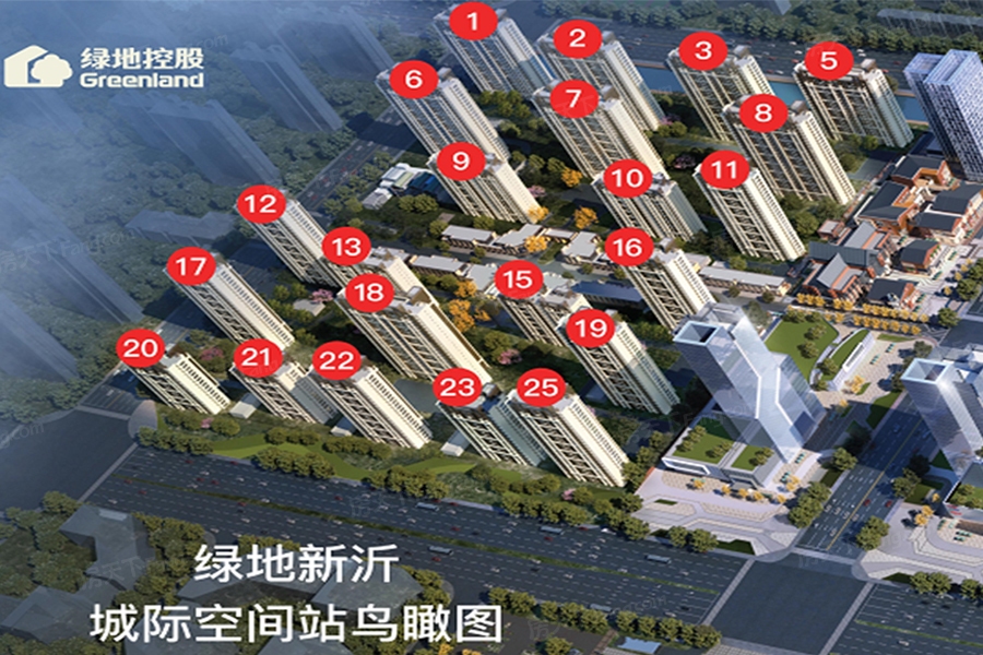 绿地新沂城际空间站位于:新沂市轻工路与五华路交接处西南角.容积率2.