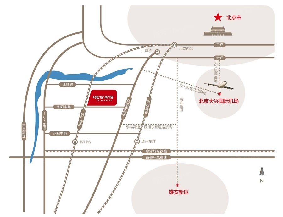 交通图:六横三纵立体交通图