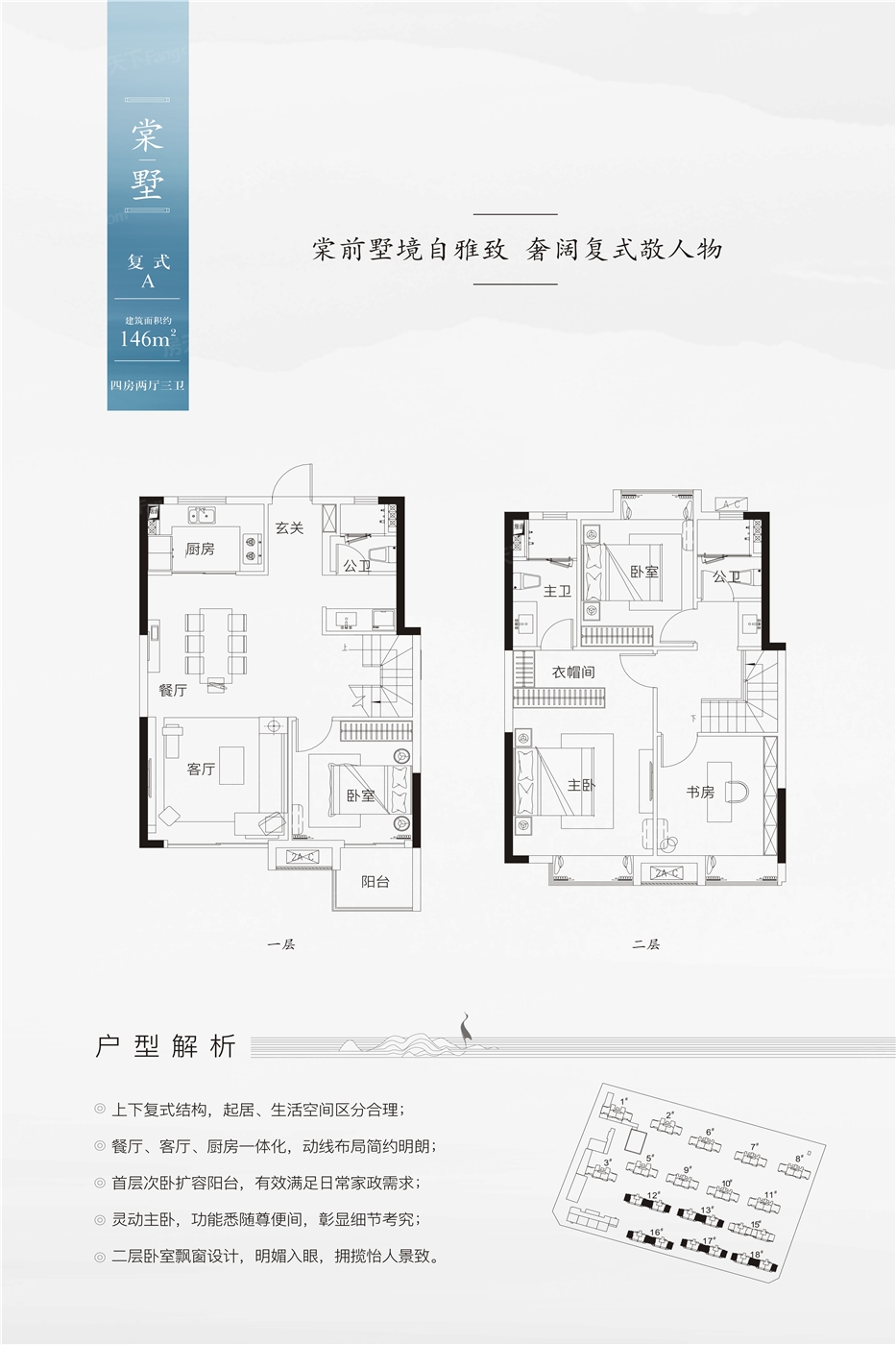 户型图:146㎡复式A户型1