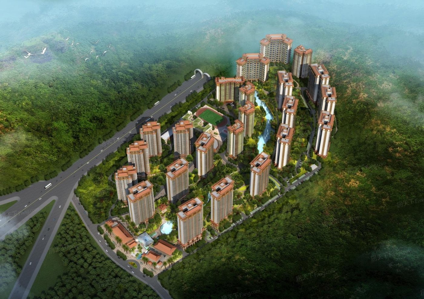 效果图:鸟瞰图