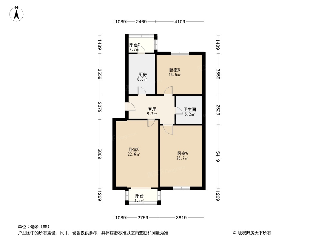 和谐家园二区户型图