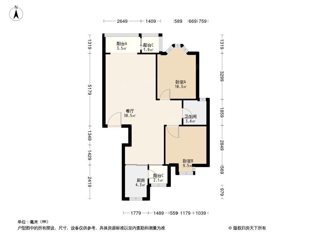 奥林匹克花园一期户型图