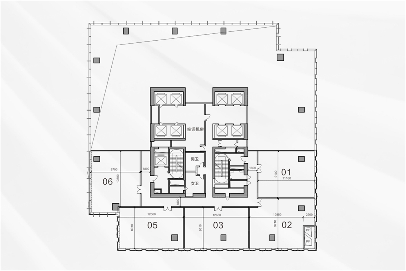 户型图:商办3-4层户型