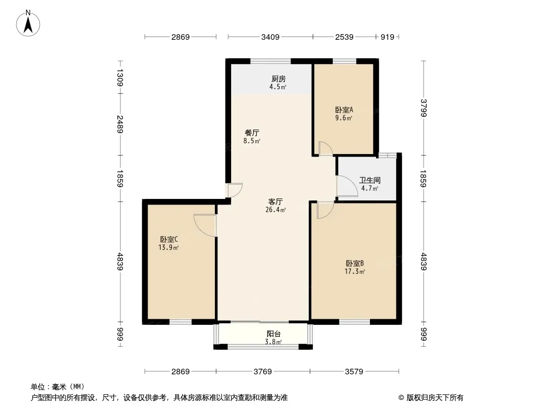 中瑾翰铂府户型图