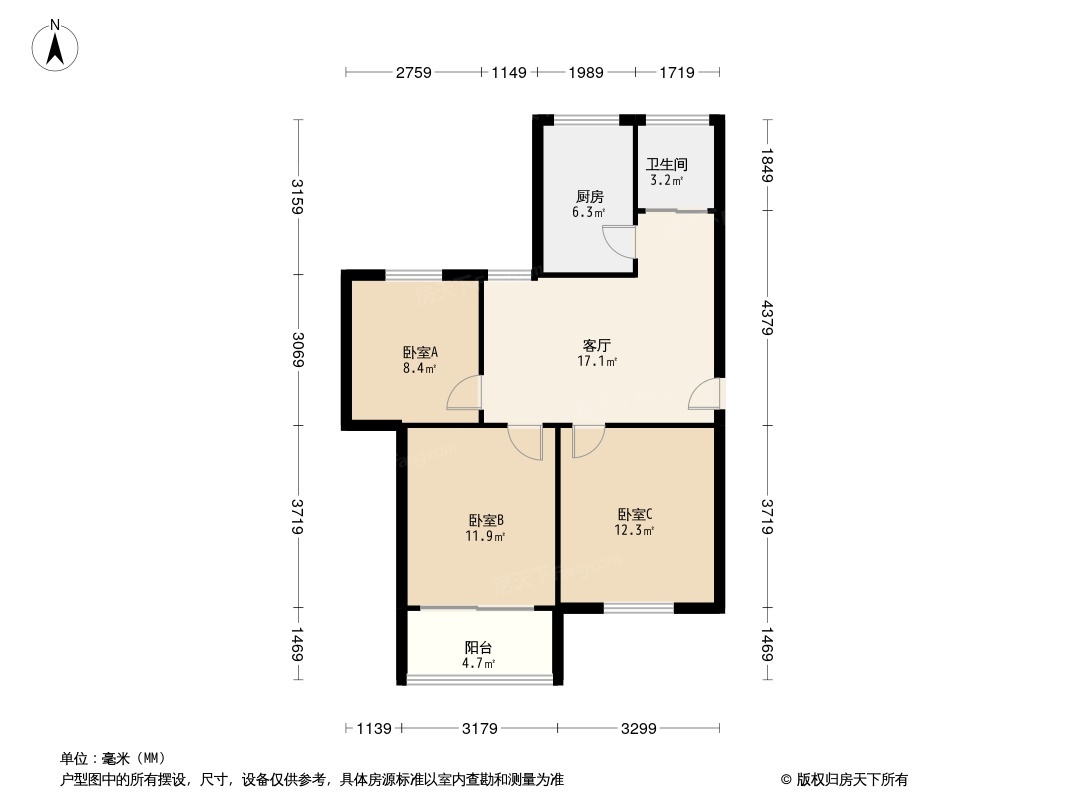 板桥南村东户型图