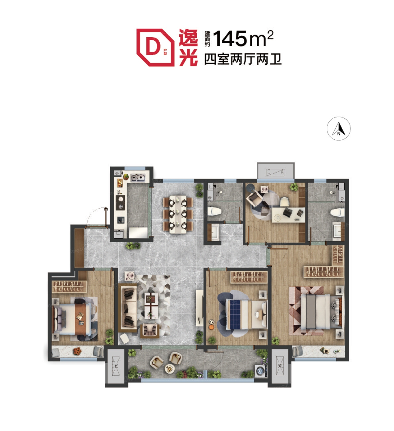 户型信息pk 万科北宸之光 万科北宸之光户型类别:3居,4居