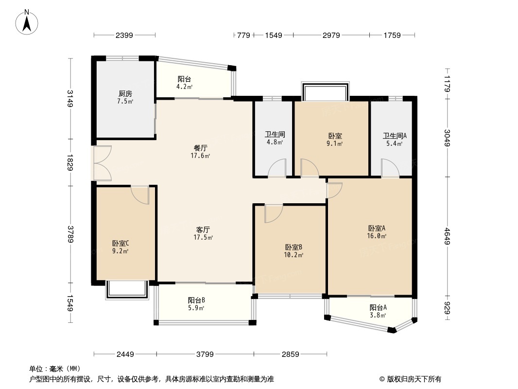 庄士映蝶蓝湾户型图