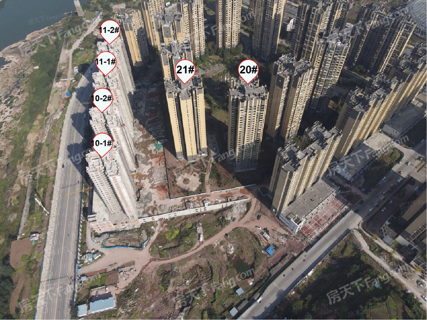 实景图:锦绣山河珑湾11月工程进度