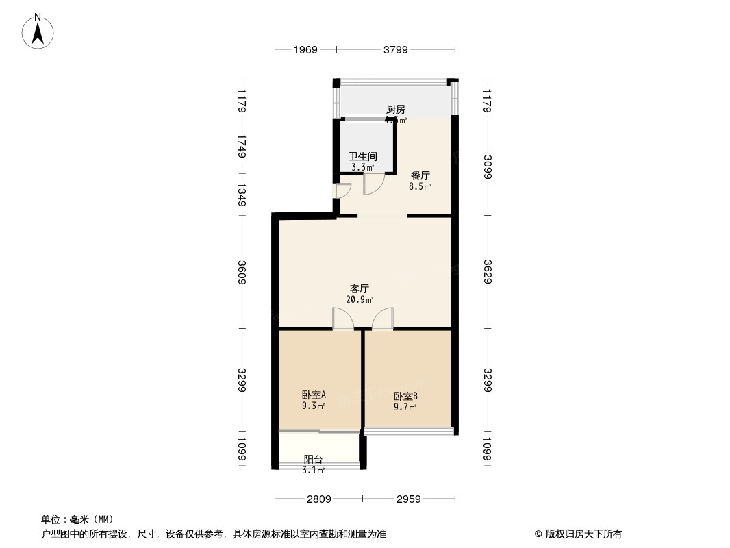 背圪洞省建五公司宿舍户型图