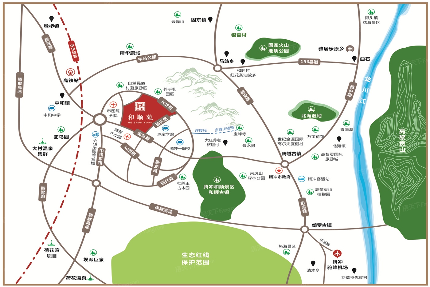 交通图:绿城·和顺苑区位图