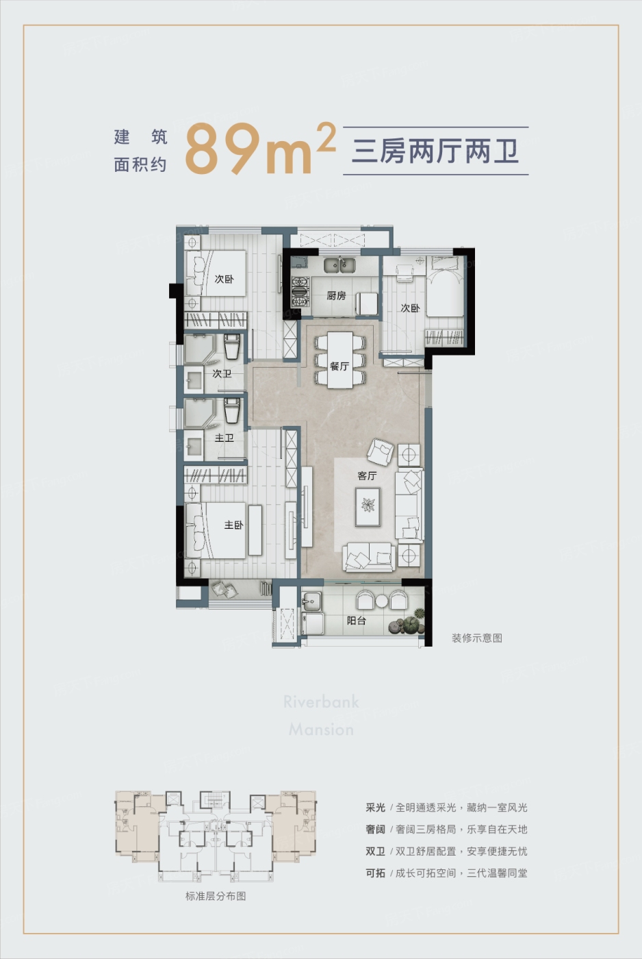 禹洲|融信cone玺湾户型图