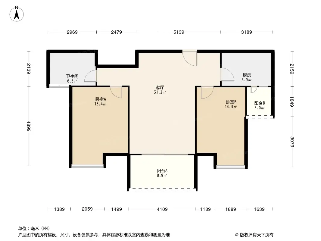 唐荣天润新城户型图