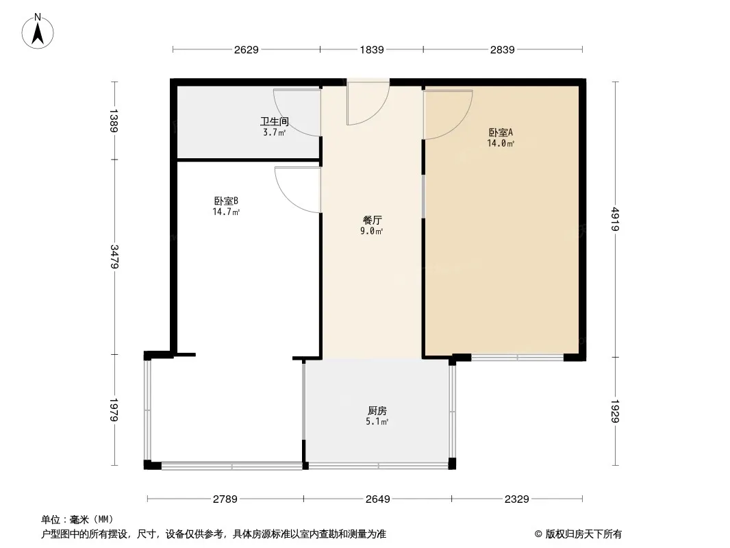净月二胡同户型图