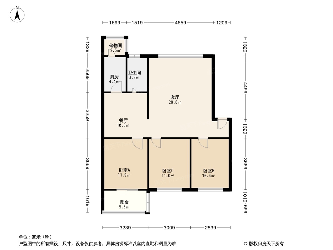 新民小区A区户型图